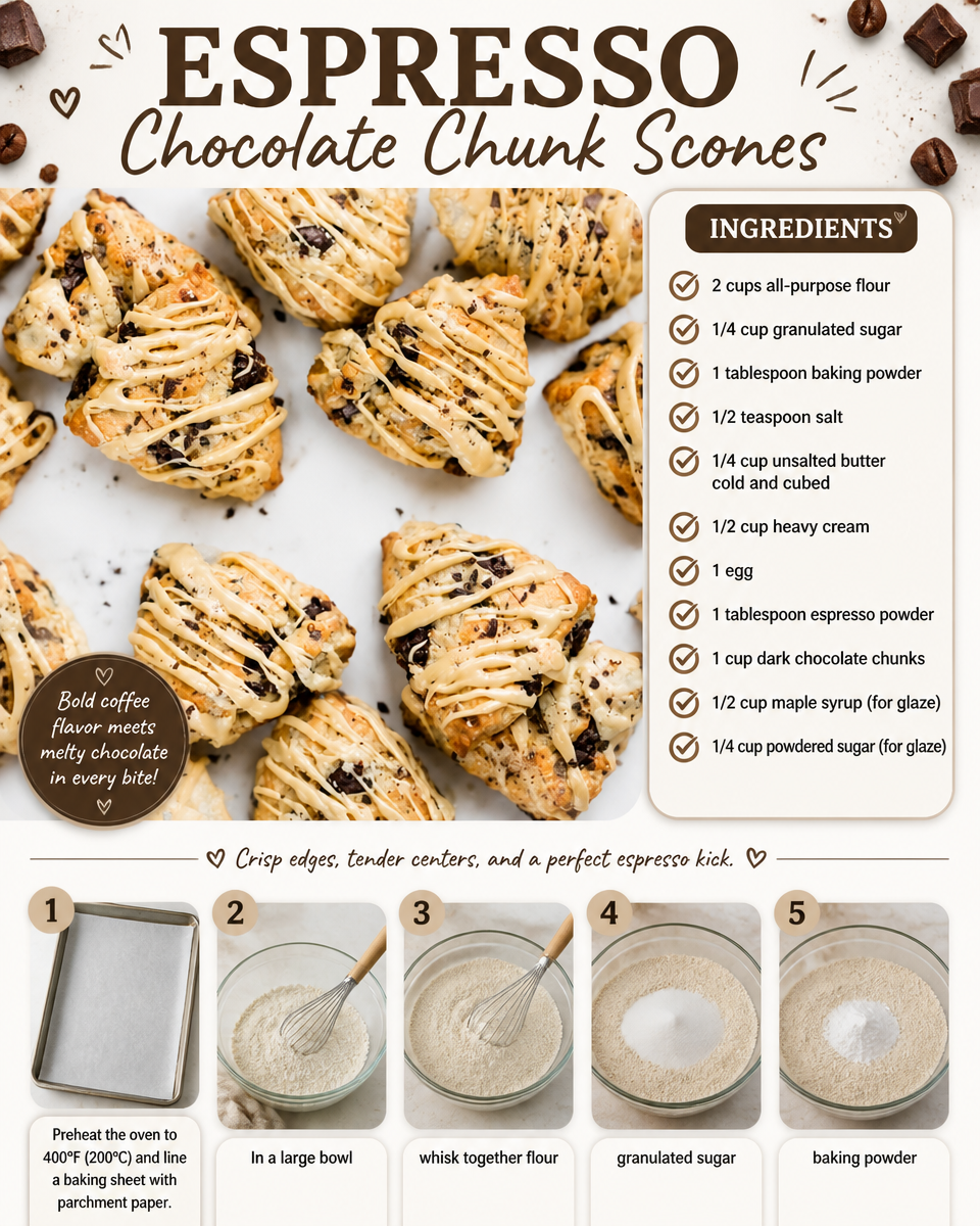 Espresso Chocolate Chunk Scones