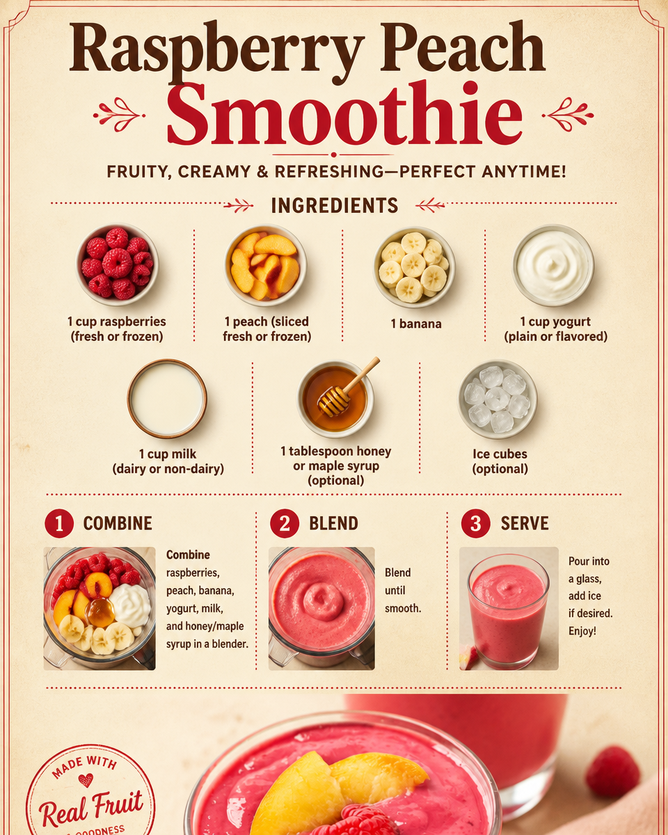 Raspberry Peach Smoothie