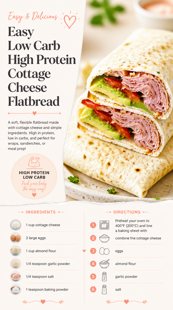 Easy Low Carb High Protein Cottage Cheese Flatbread