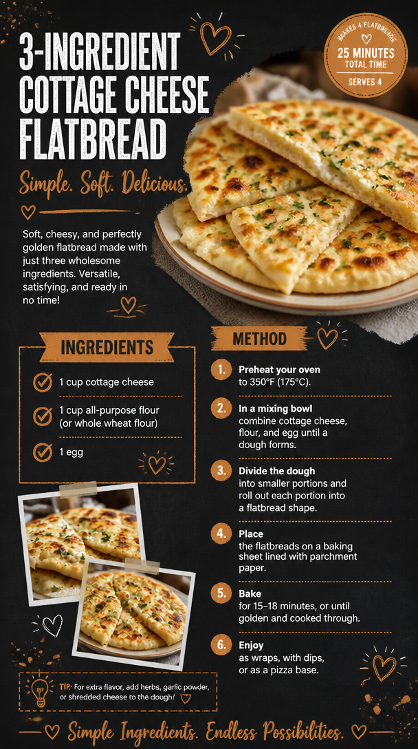 3-Ingredient Cottage Cheese Flatbread