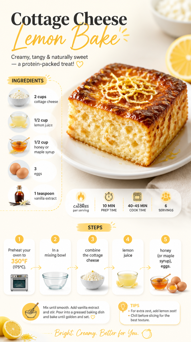 Cottage Cheese Lemon Bake