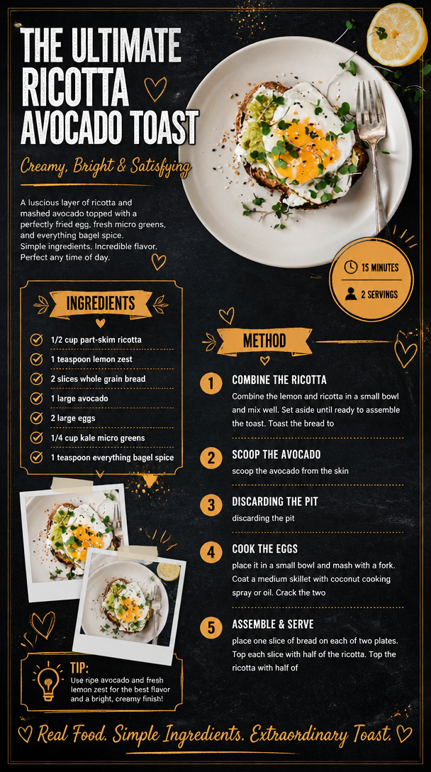 The Ultimate Ricotta Avocado Toast
