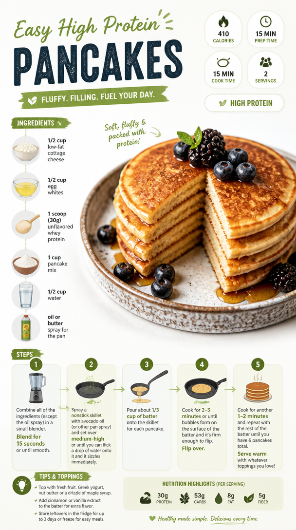 Easy High Protein Pancakes