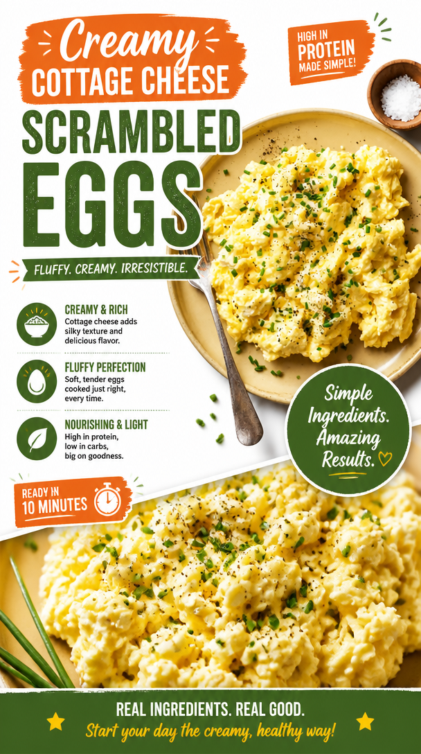 Creamy Cottage Cheese Scrambled Eggs