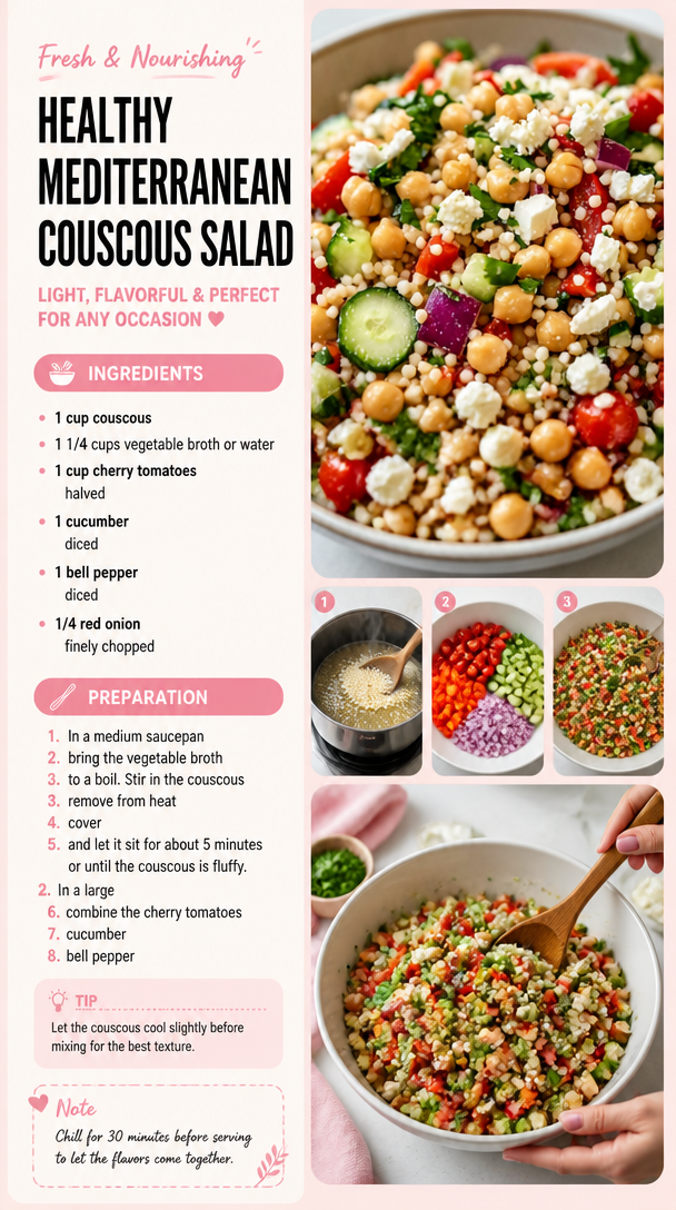 Healthy Mediterranean Couscous Salad