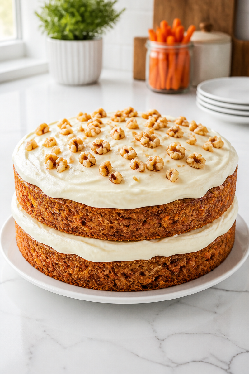 Moist Carrot Cake with Cream Cheese Frosting Moist Carrot Cake with Cream Cheese Frosting
