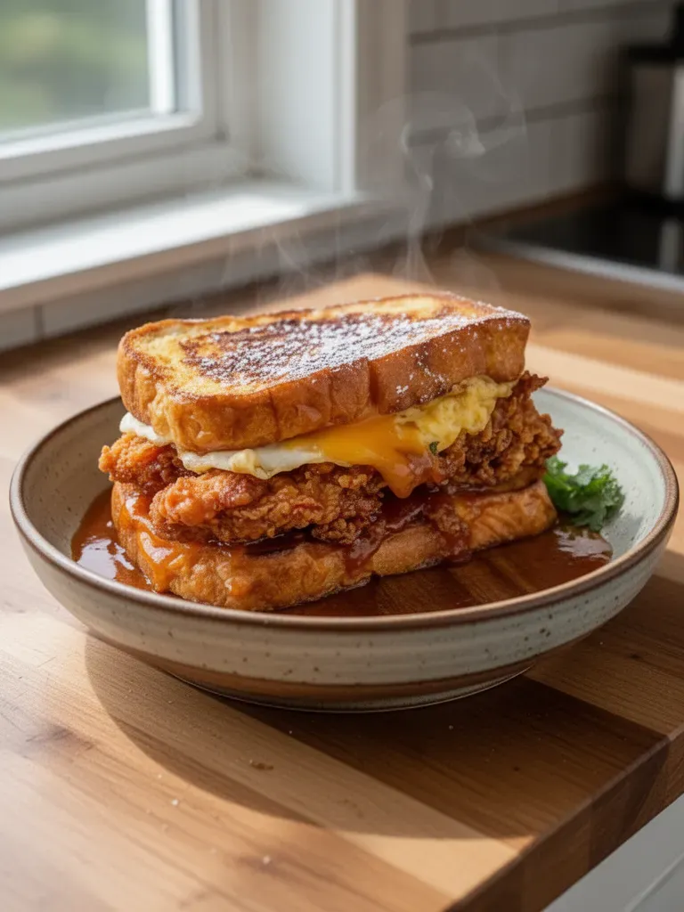 Crispy French Toast Fried Chicken Sandwich