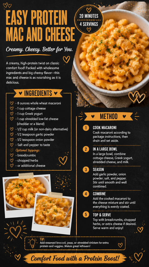 Easy Protein Mac and Cheese