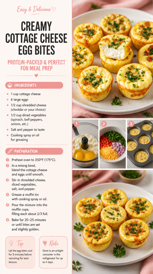 Creamy Cottage Cheese Egg Bites