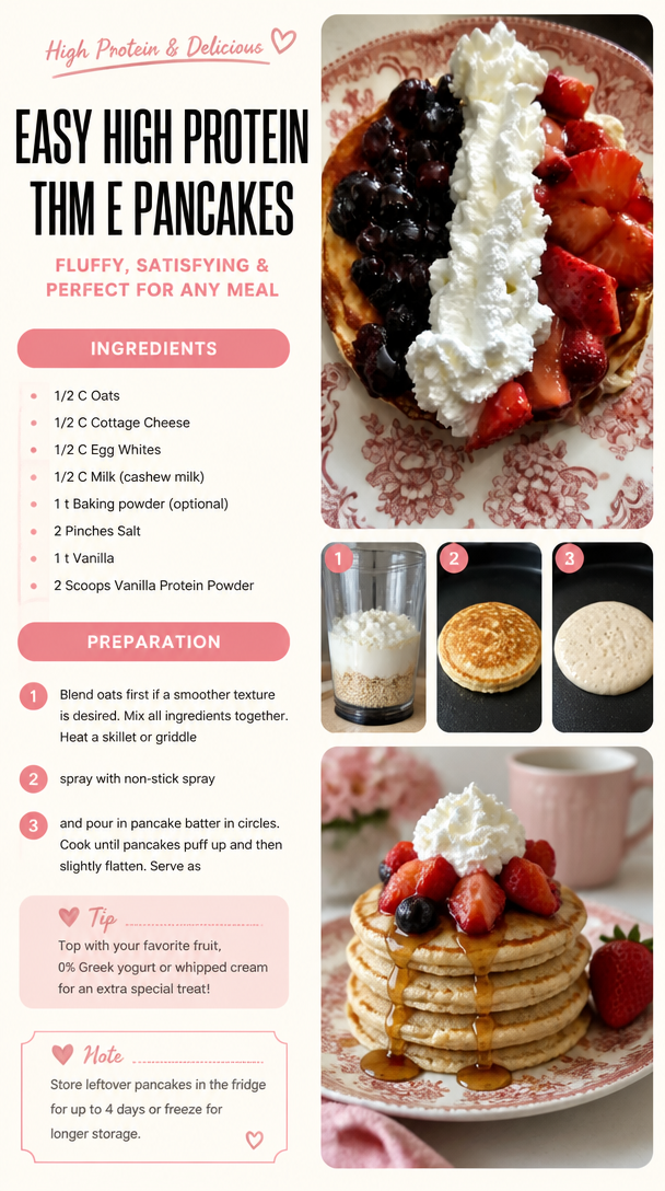 Easy High Protein, THM E Pancakes