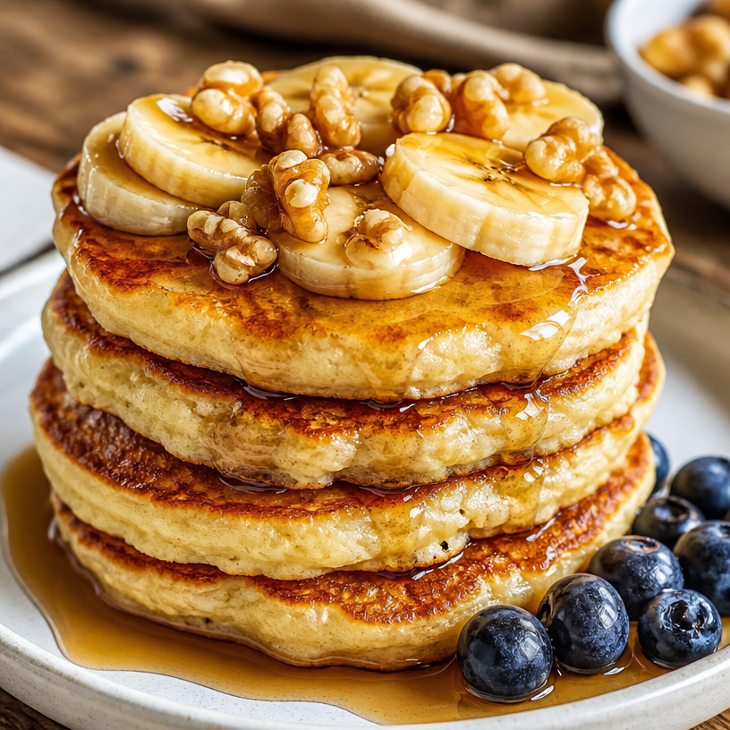 Cottage Cheese Banana Pancakes