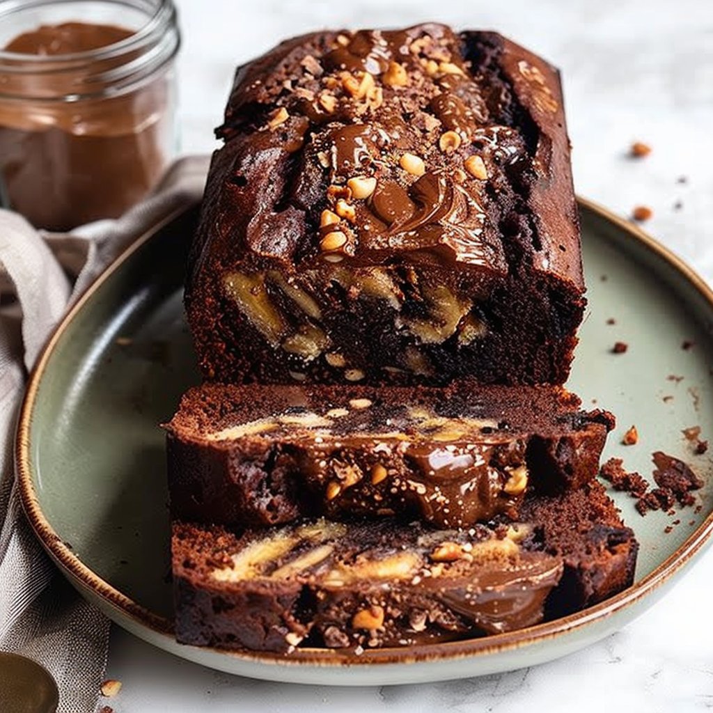 Chocolate Peanut Butter Banana Bread