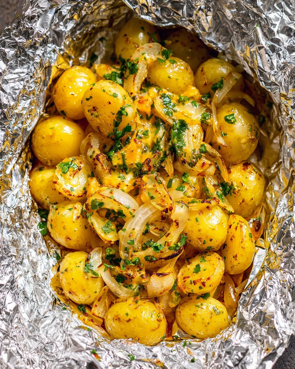 Cheesy Campfire Potatoes