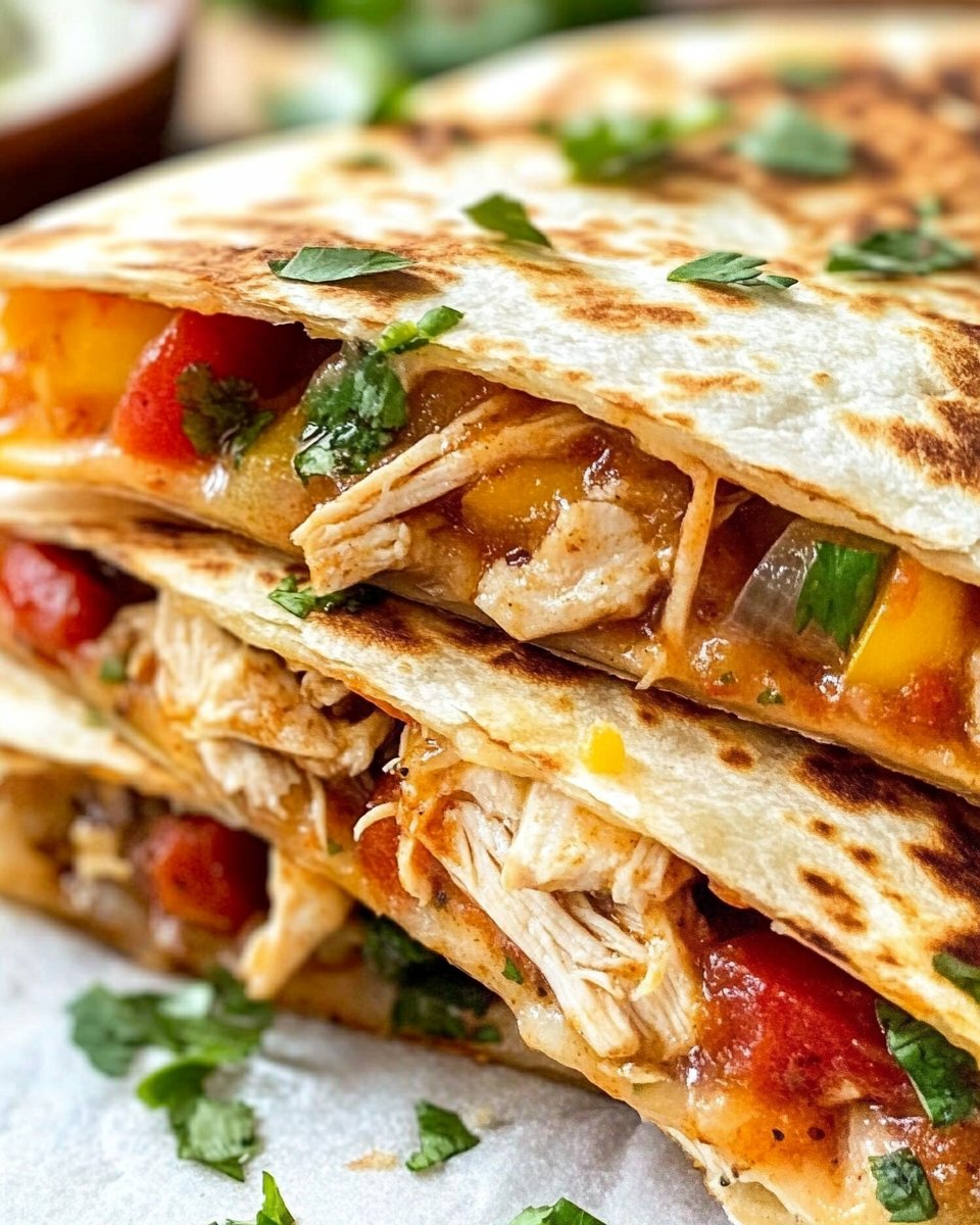 Quesadilla z kurczakiem i warzywami