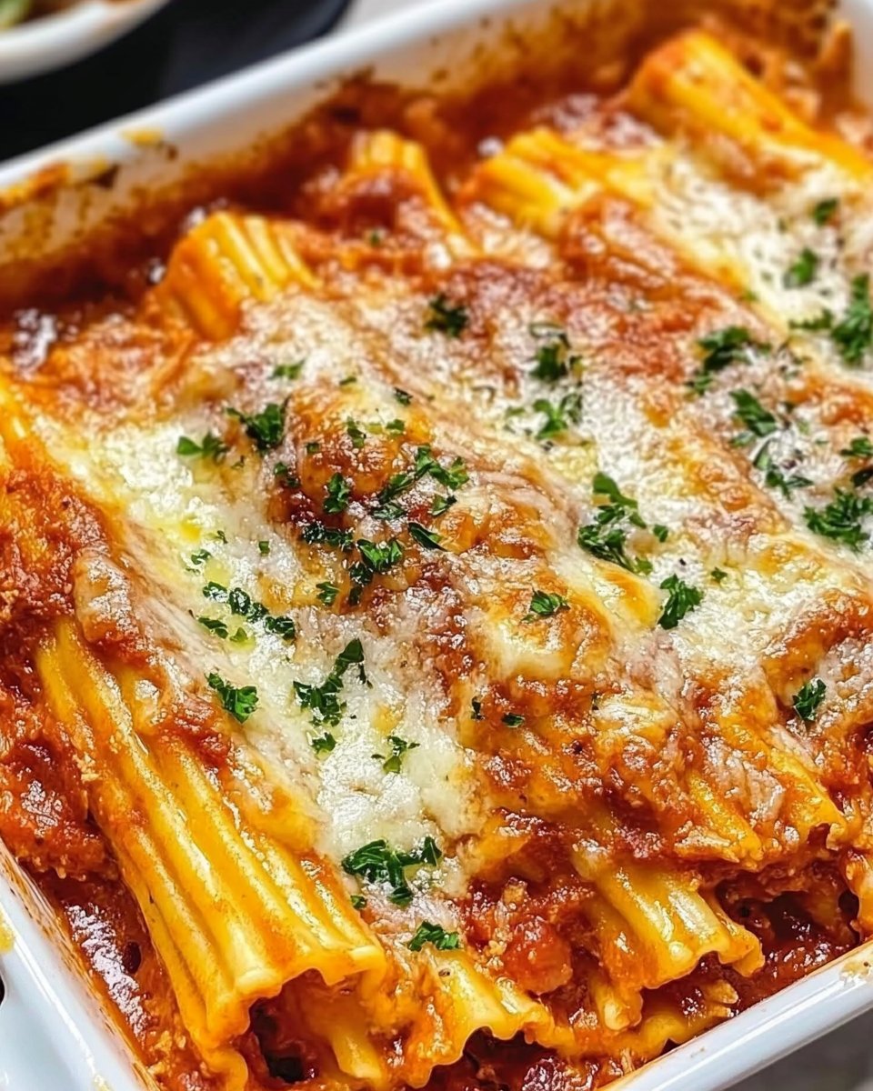 No Boil Baked Manicotti