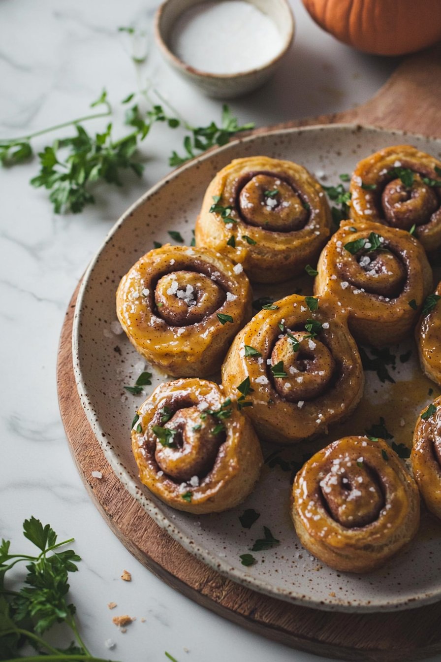Pumpkin Butter Cinnamon Rolls