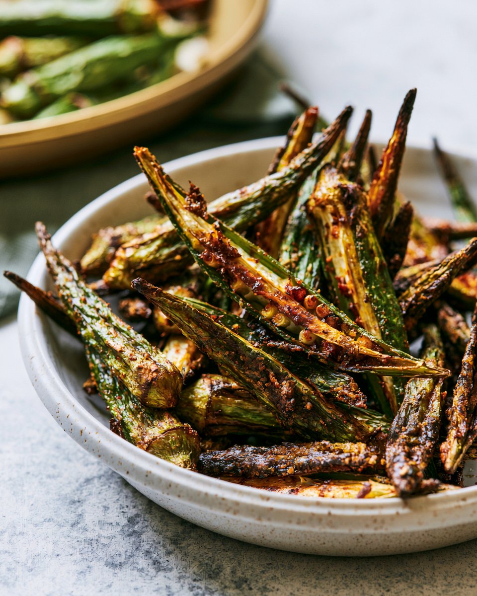 Crispy Oven Roasted Okra
