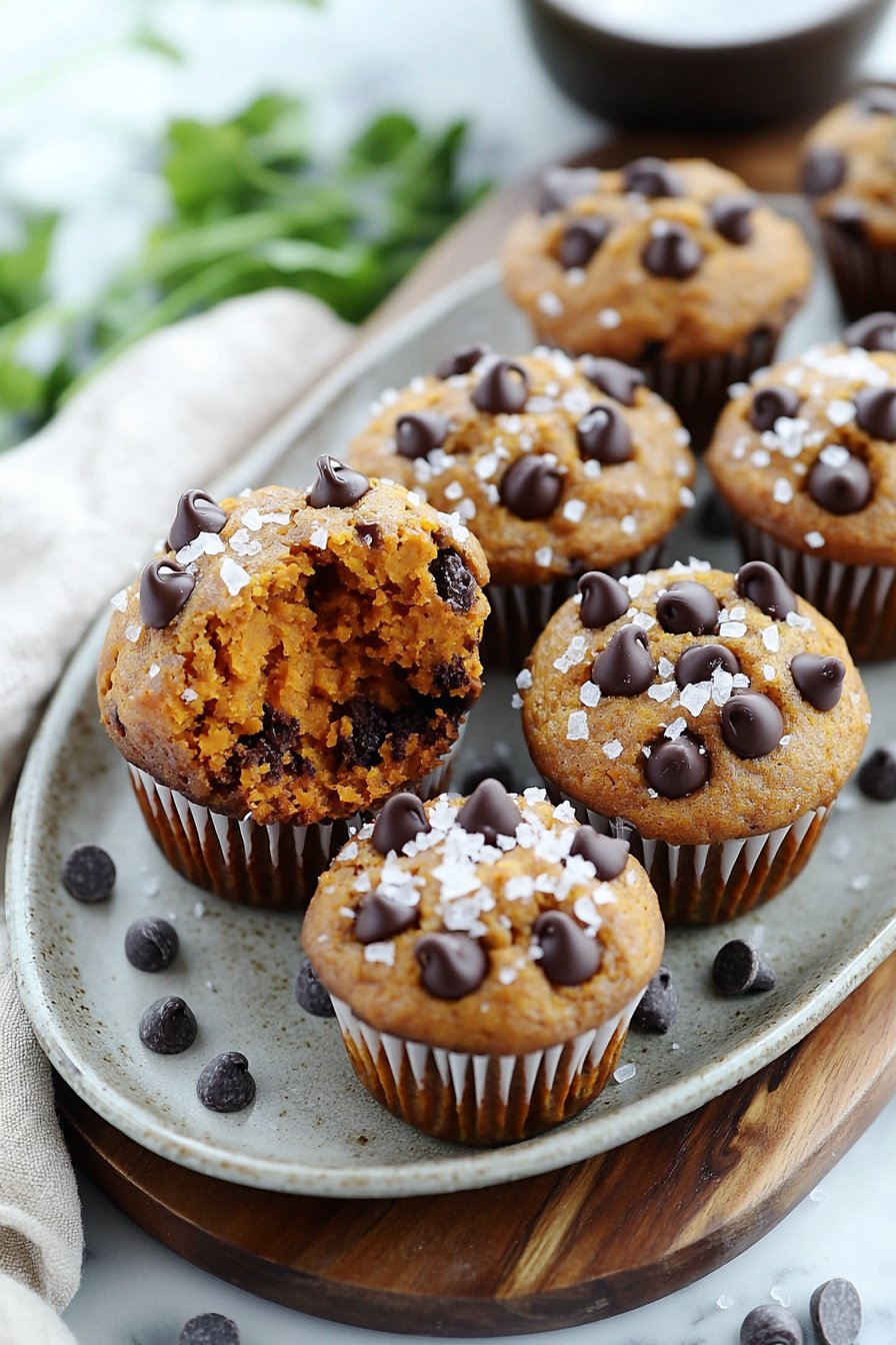 Gesalzenes Schokoladenstückchen-Süßkartoffel-Muffins