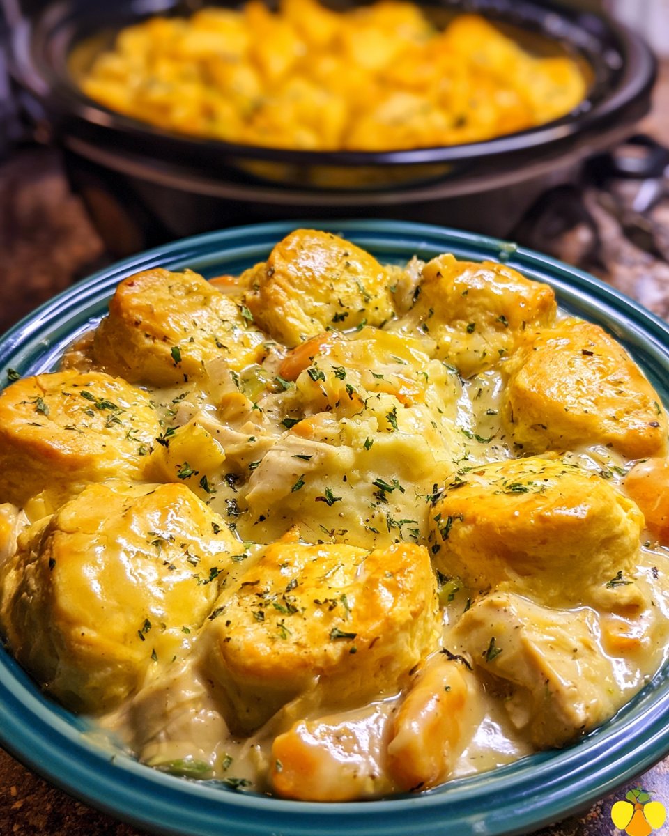Slow Cooker Chicken and Biscuits