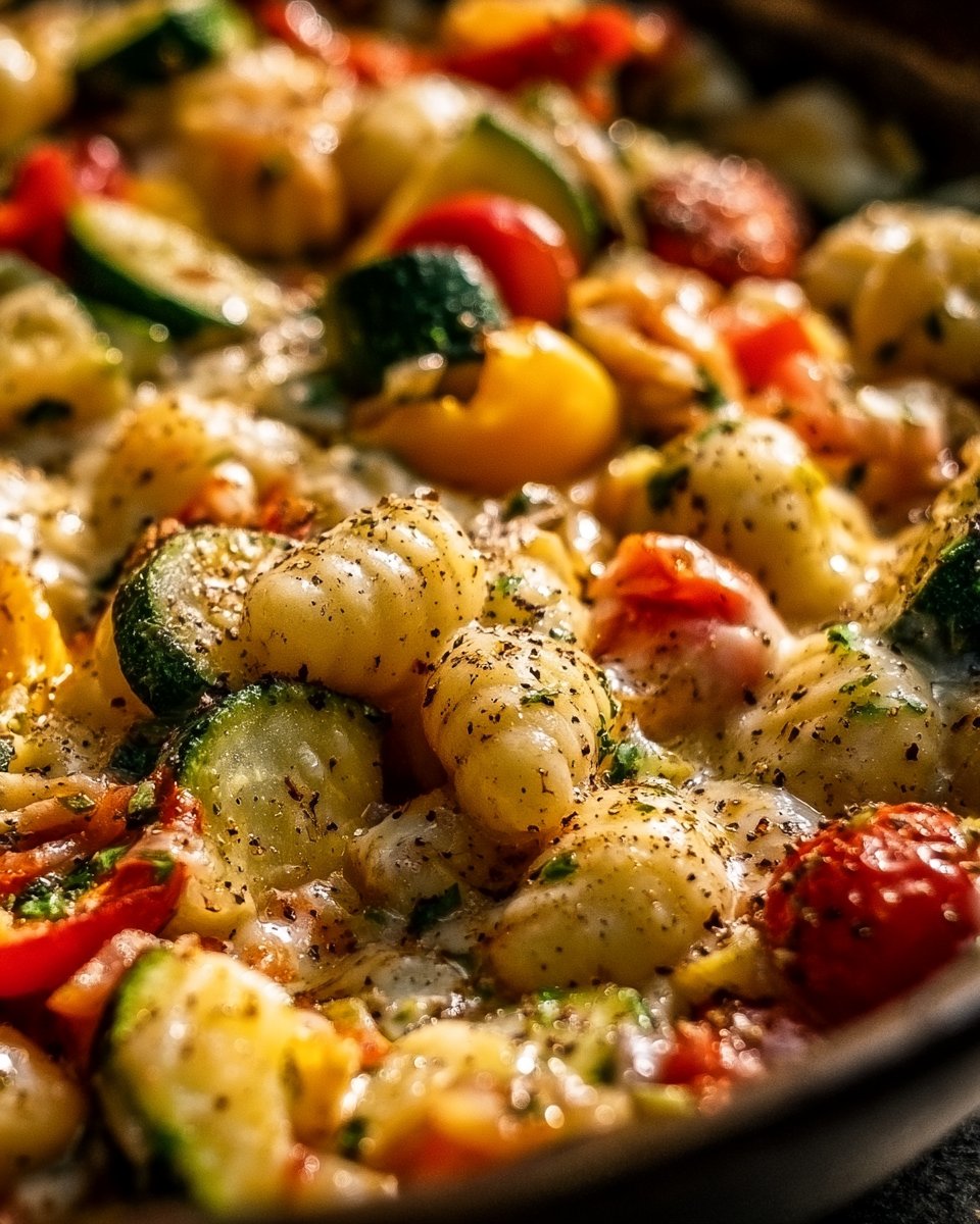 Gnocchi-Gemüse-Pfanne mit Frischkäse