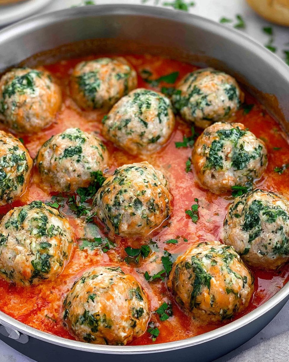 Spinach Feta Turkey Meatballs