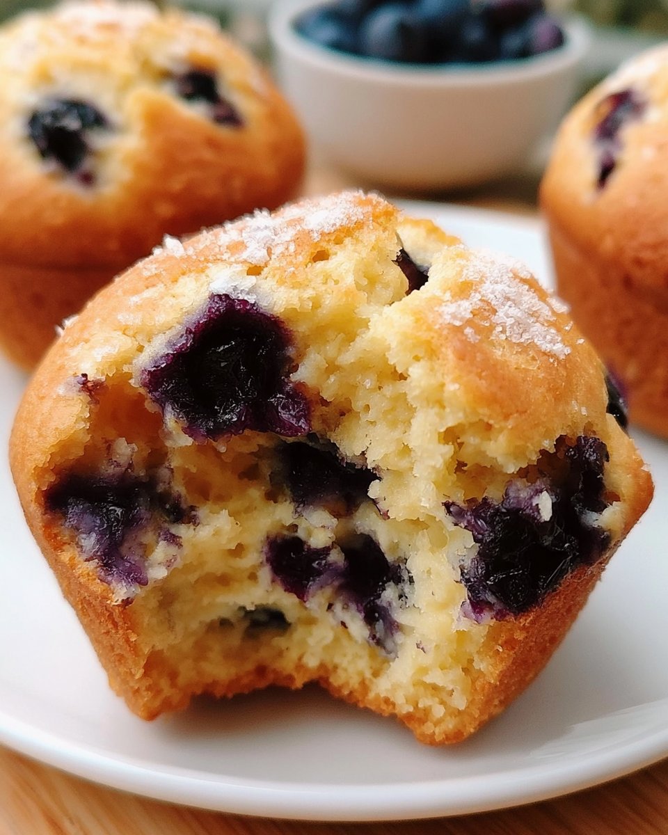 Blueberry Muffins with Cottage Cheese