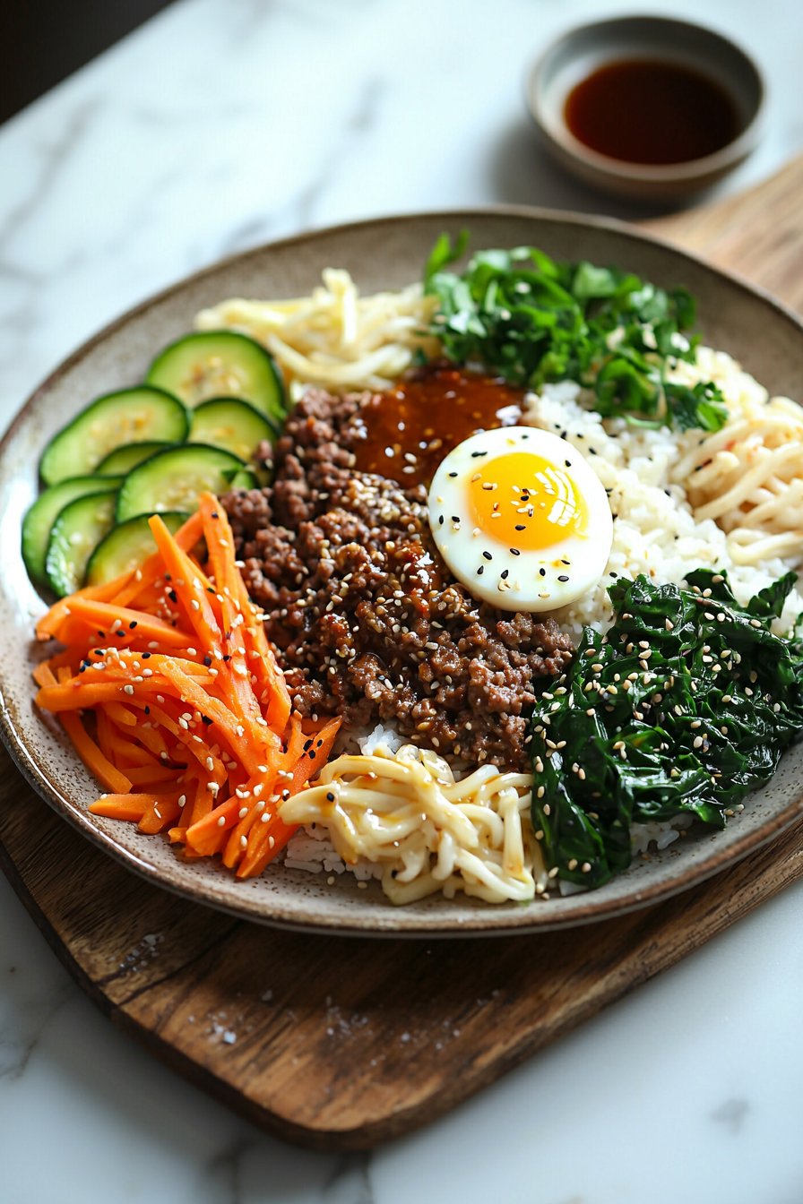 Easy Bibimbap with Ground Beef