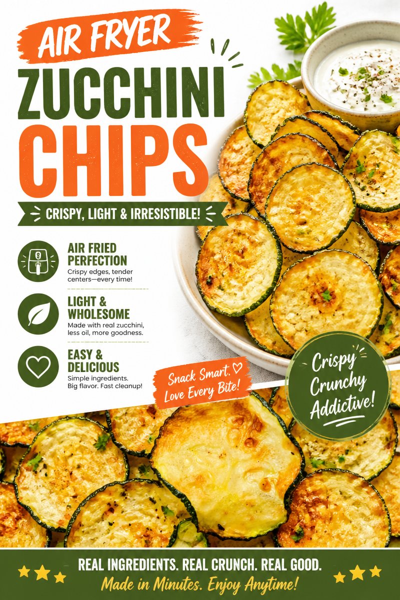 Air Fryer Zucchini Chips Recipe zucchini chips Air Fryer Zucchini Chips Recipe