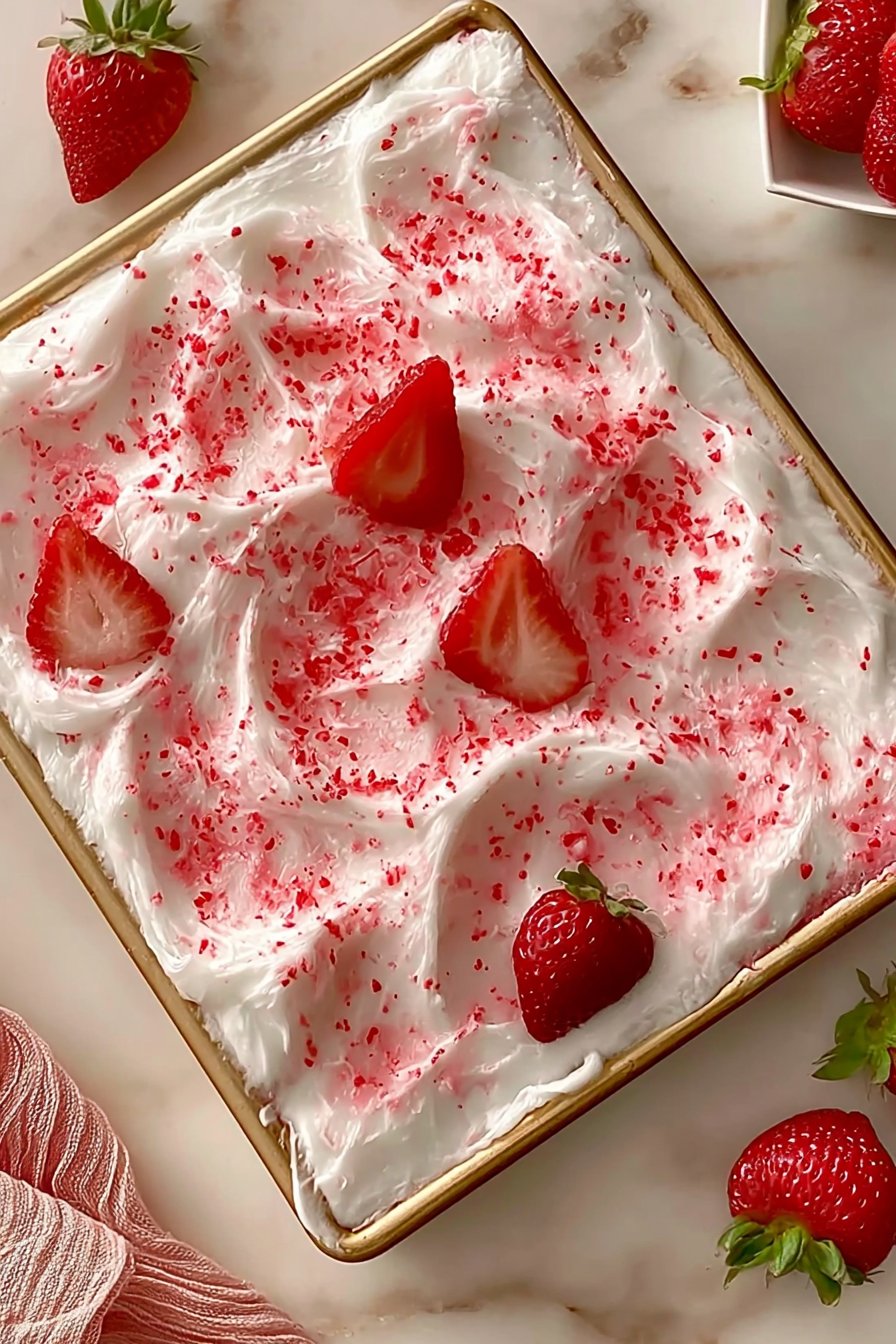 Strawberry Jello Poke Cake