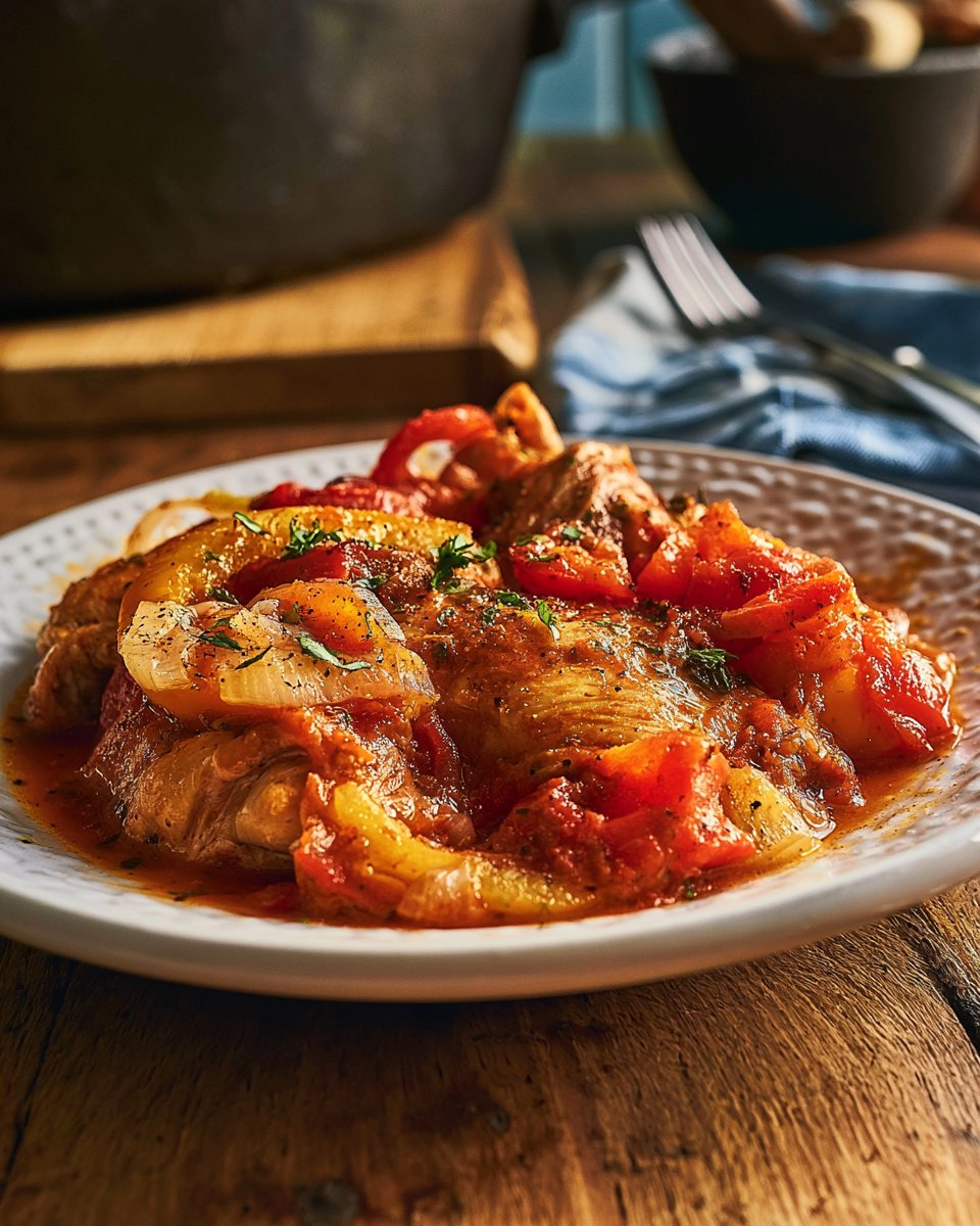 Slow Cooker Chicken with Peppers