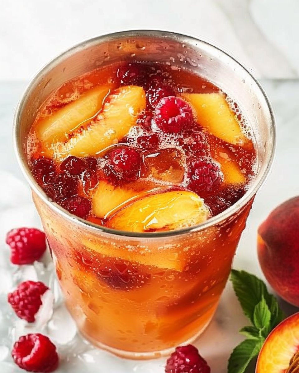 Bellini Peach Raspberry Iced Tea