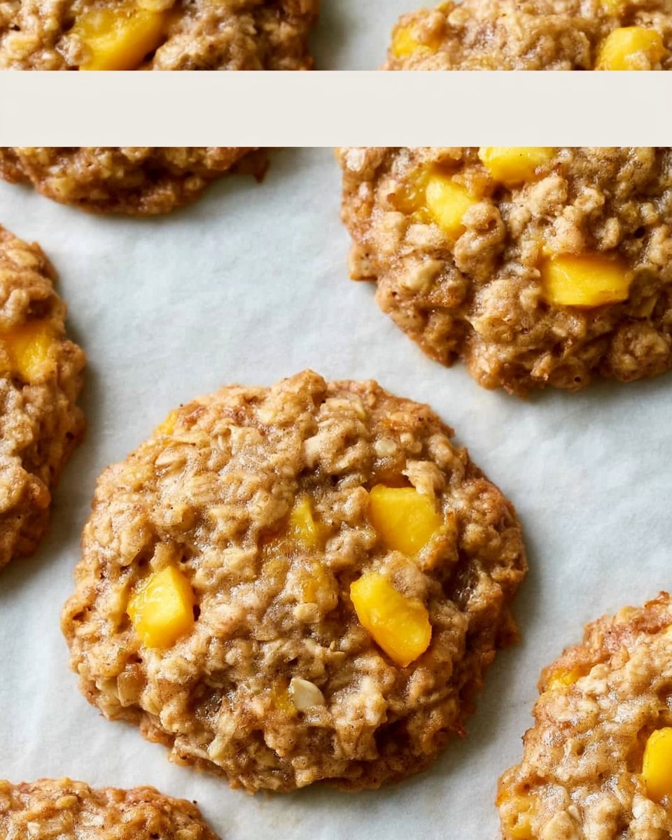 Healthy Peach Oatmeal Breakfast Cookies