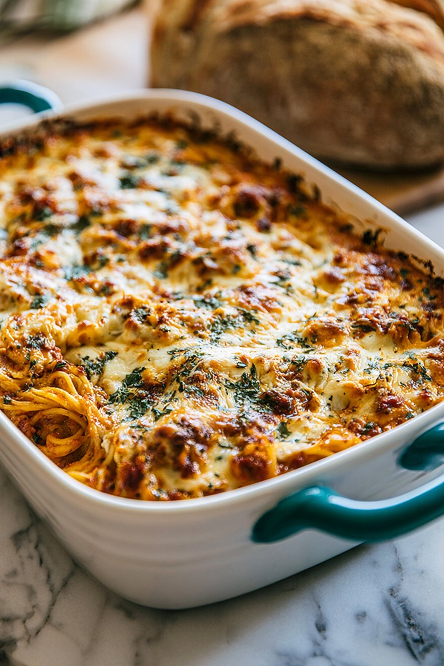 Tuscan Spaghetti Casserole