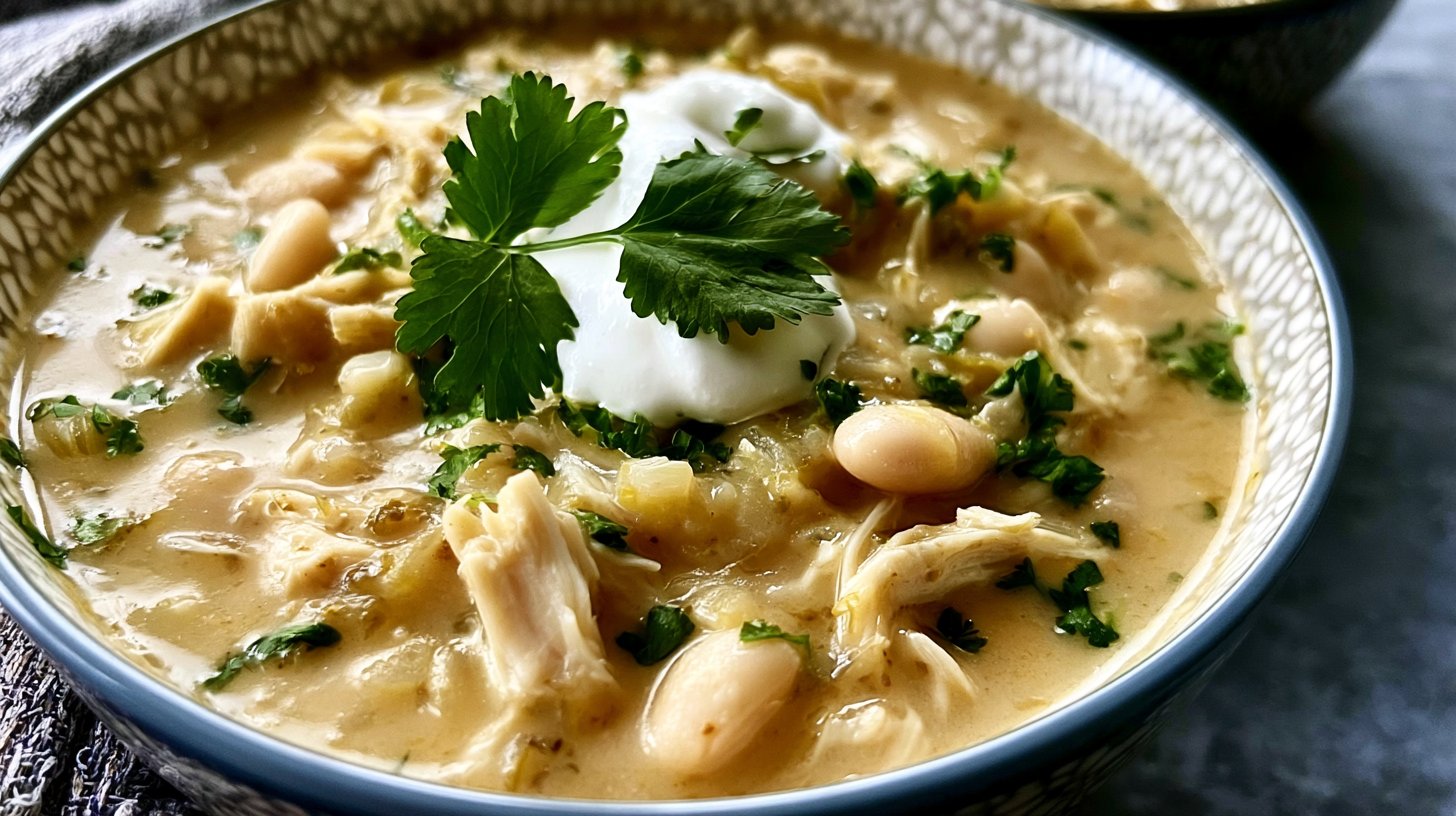 Crockpot Creamy White Chicken Chili