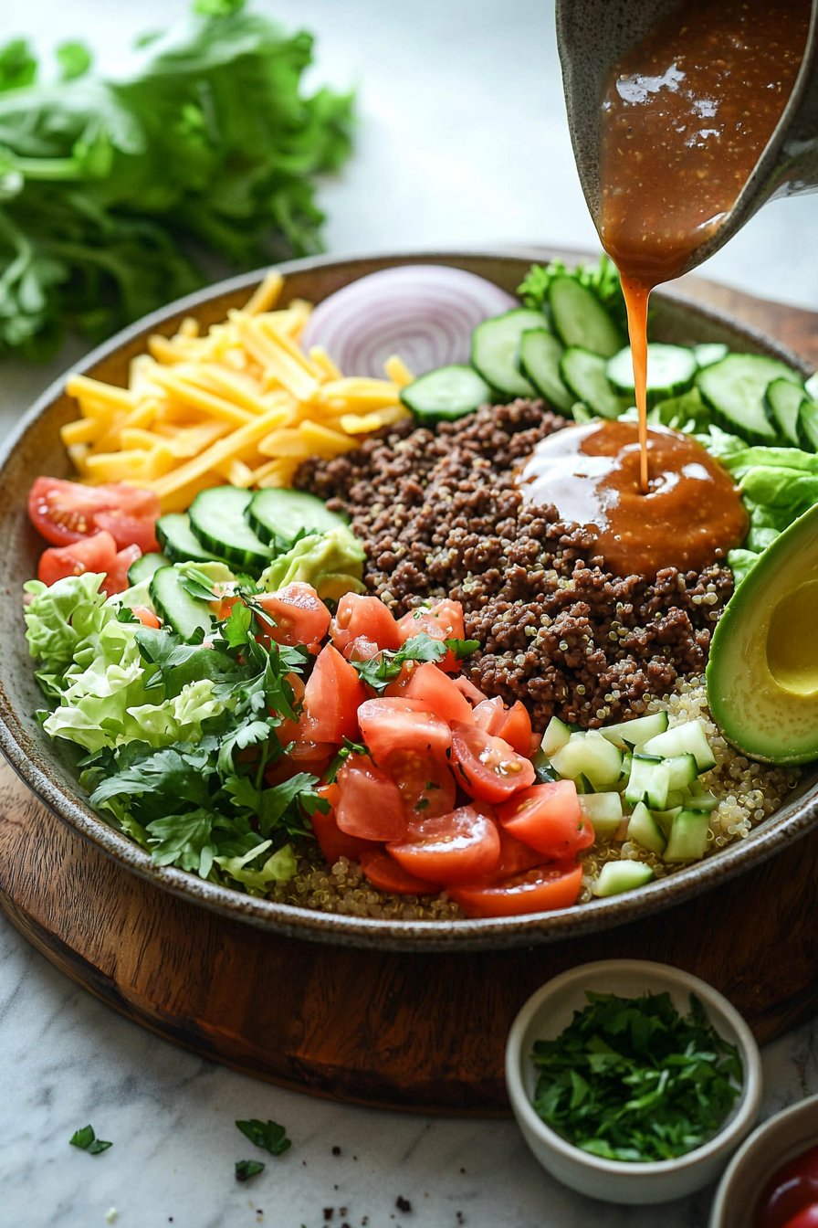 Gesunder Burger Bowl