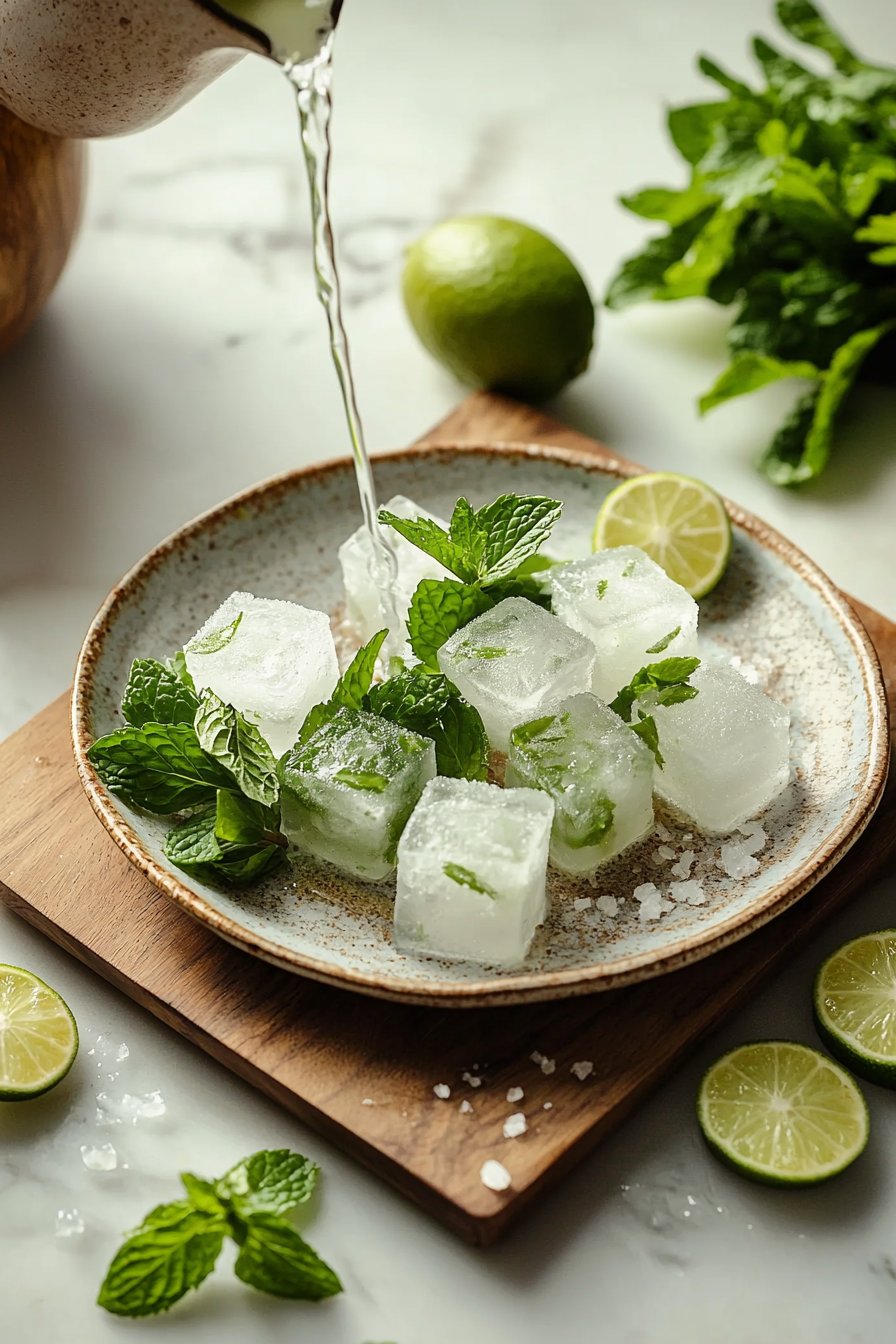 Mint Lime Ice Cubes