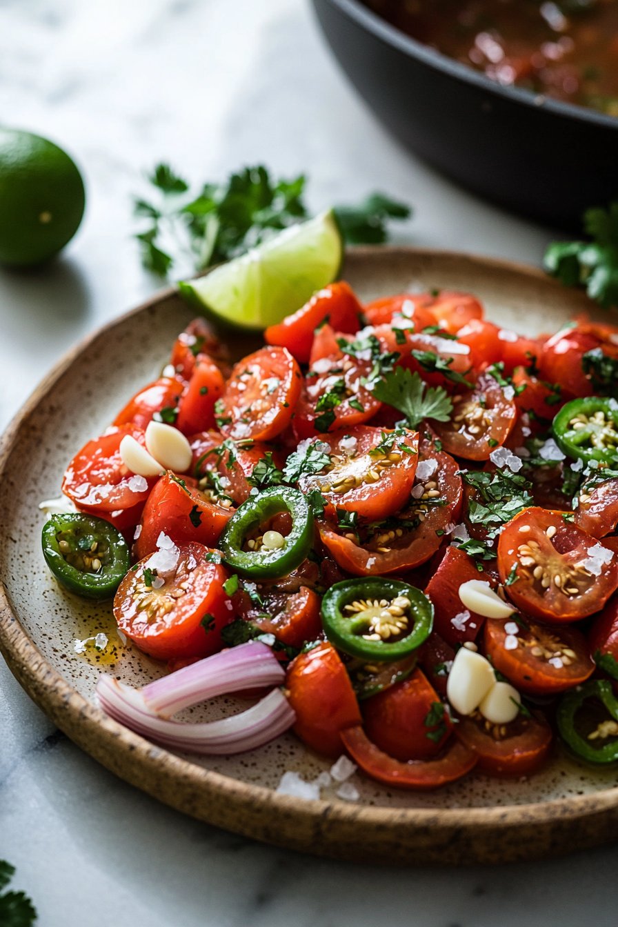 Frisch geröstete Salsa