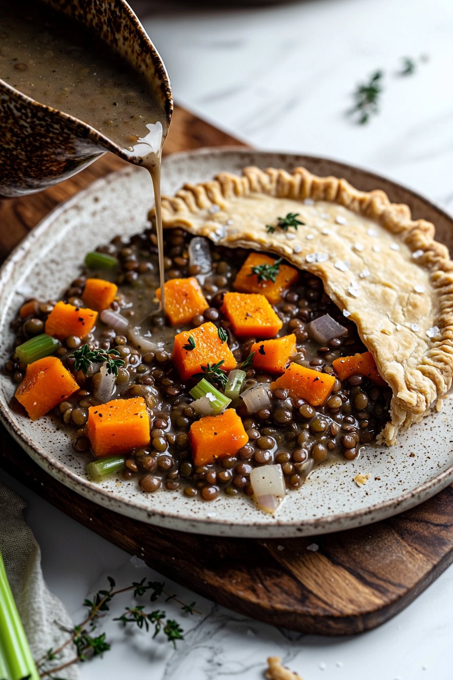 Lentil Pot Pie with Butternut Squash