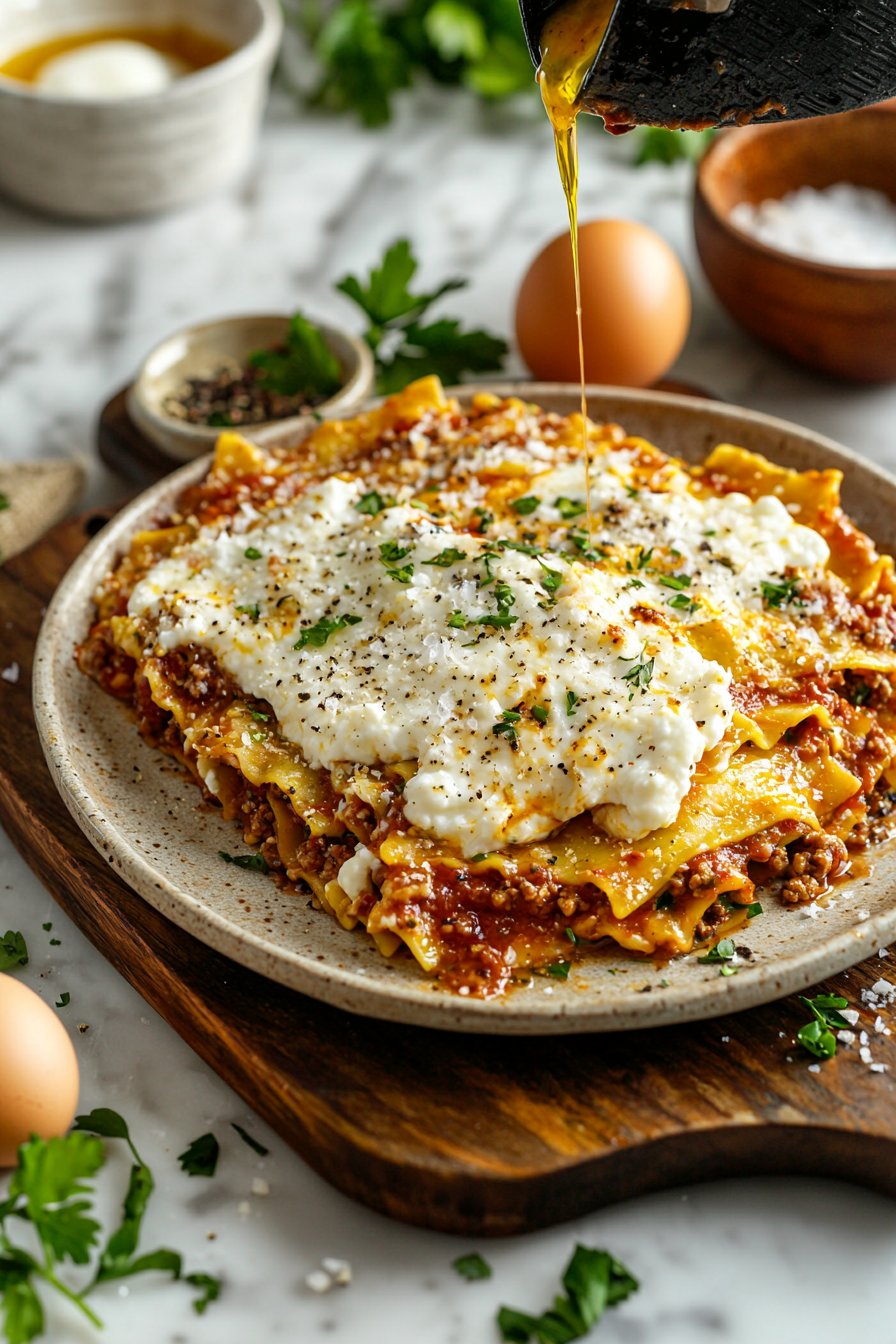Easy Air Fryer Fried Lasagna