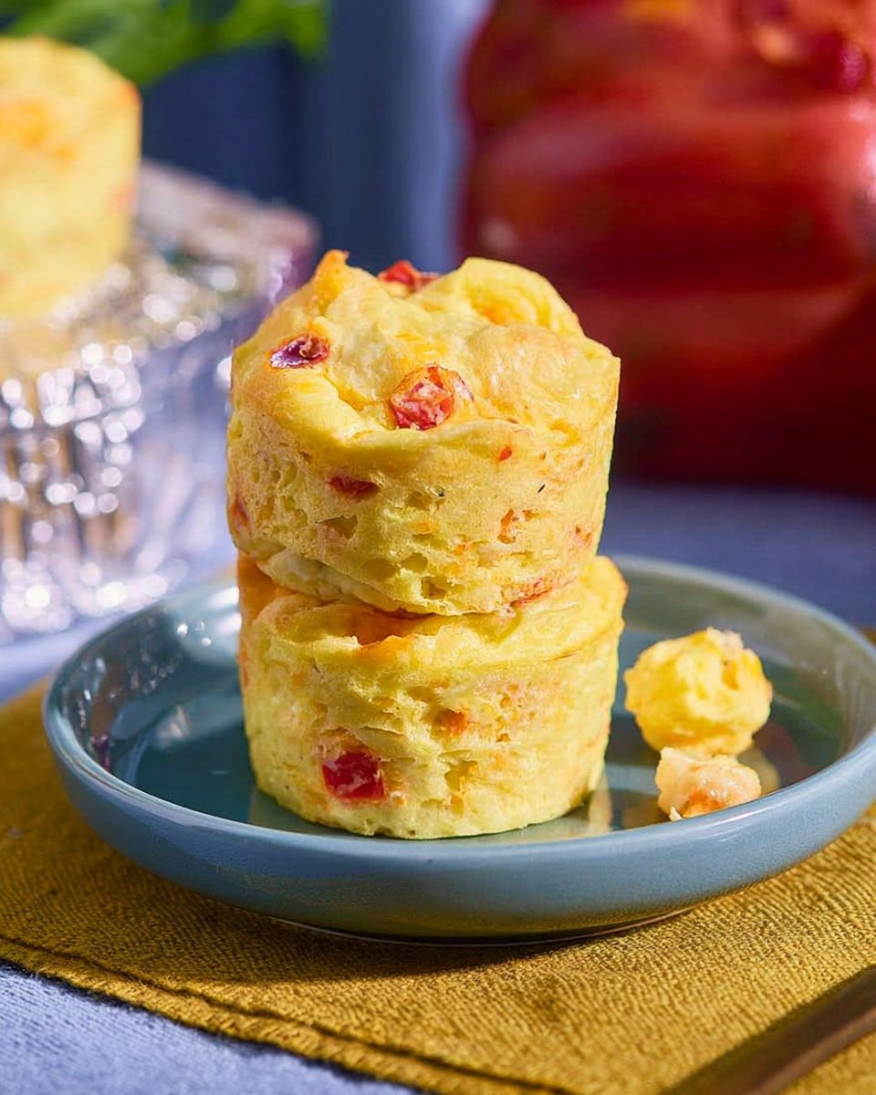 Roasted Red Pepper and Cheddar Cheese High-Protein Egg Muffins