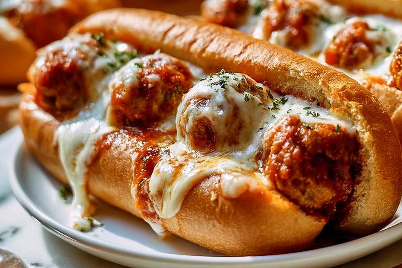 Cheesy Meatball Subs