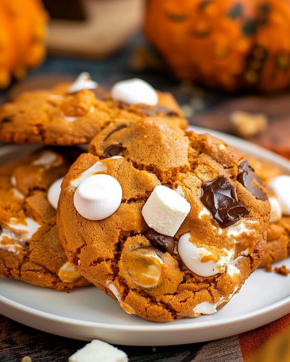 Pumpkin S'mores Cookies