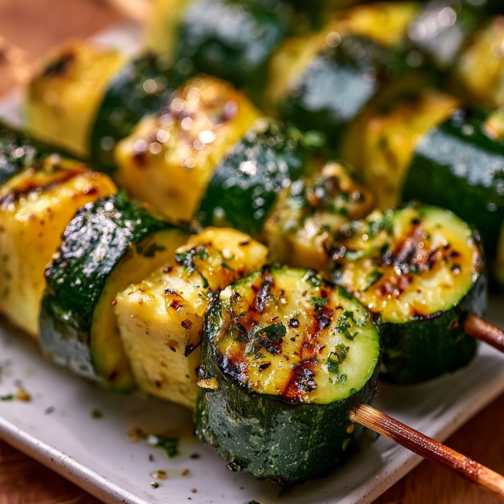 Köstliche Zucchini-Spieße
