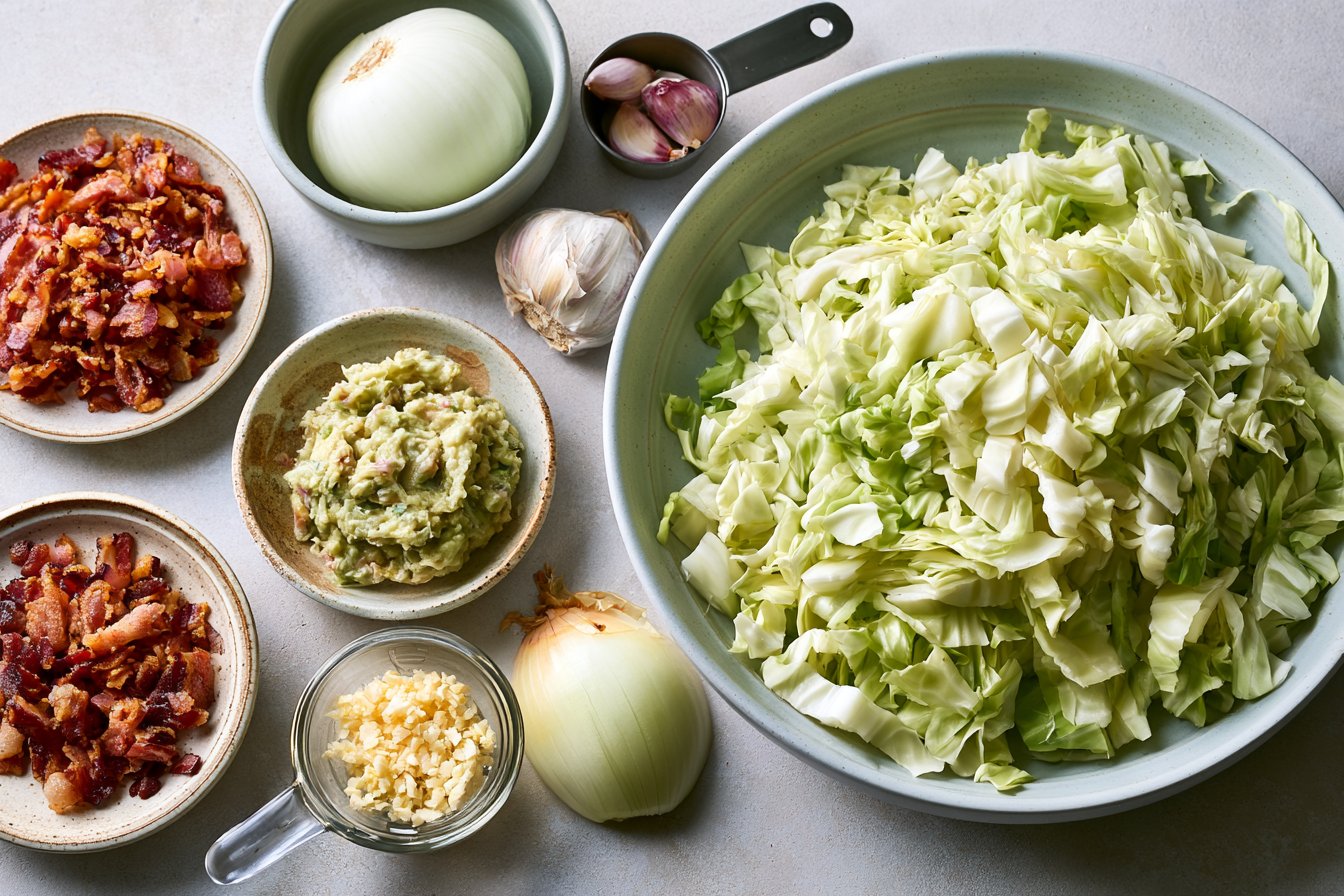 Fried Cabbage with Onions and Bacon