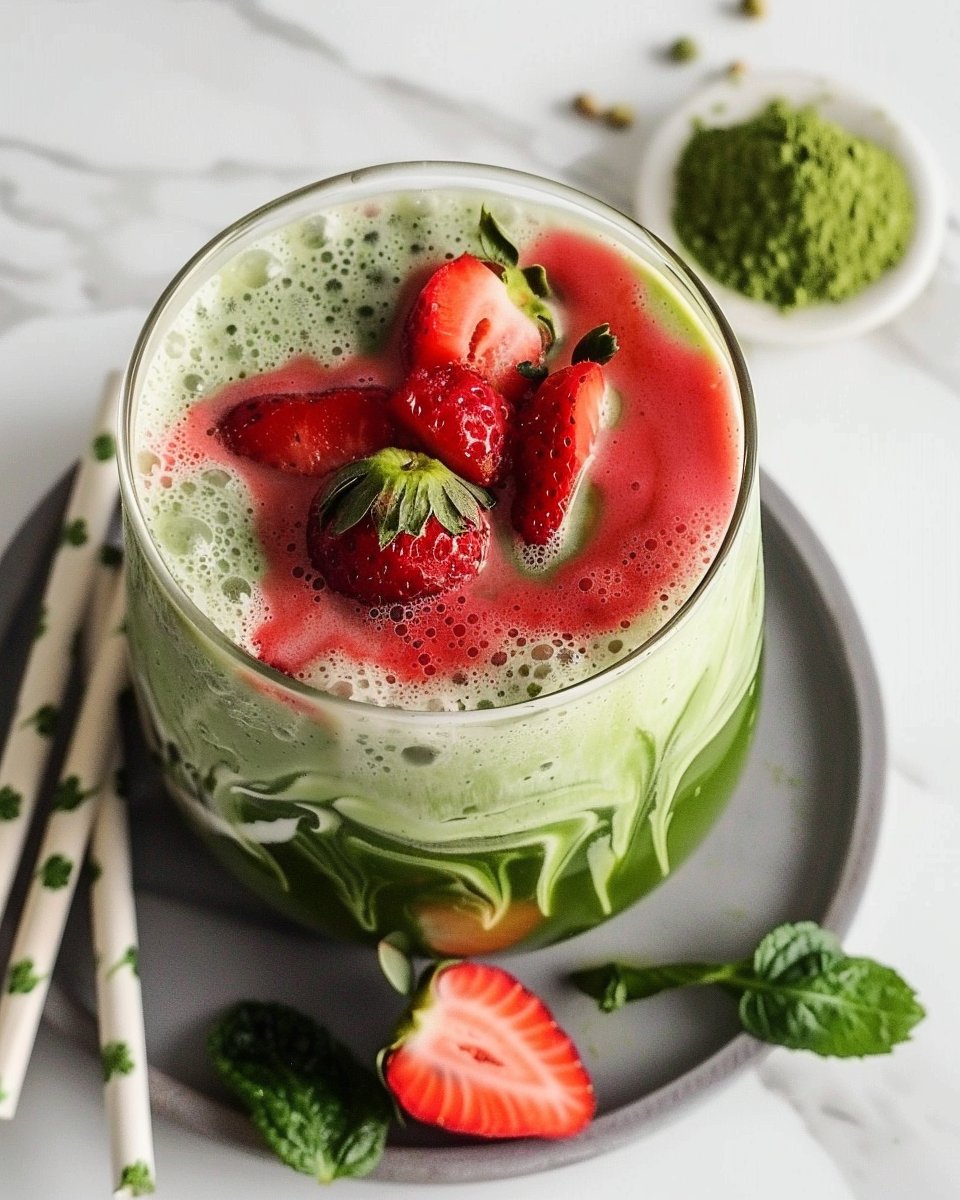 Strawberry Matcha Latte