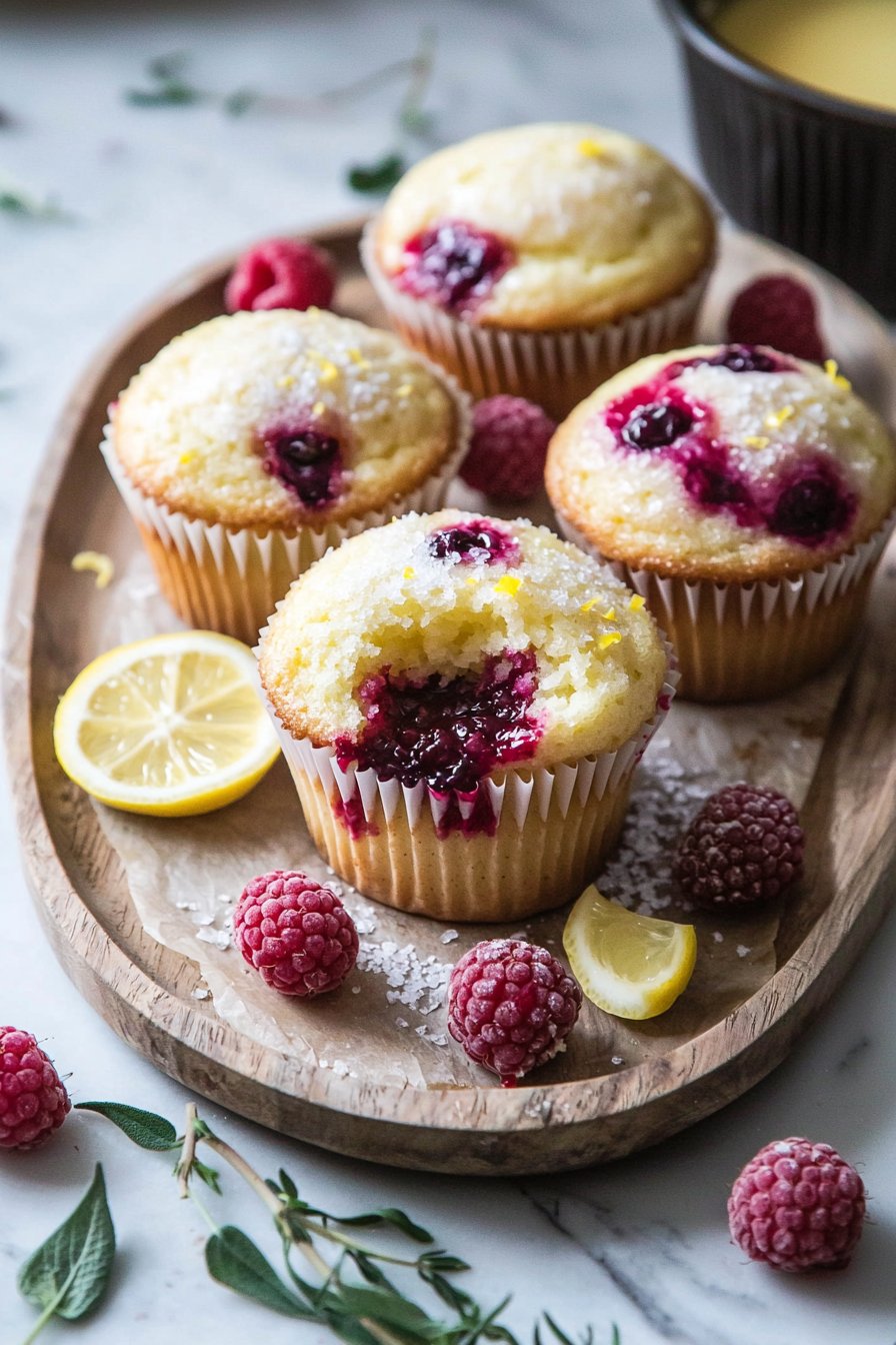 Lemon Raspberry Cupcakes with Lemon Curd