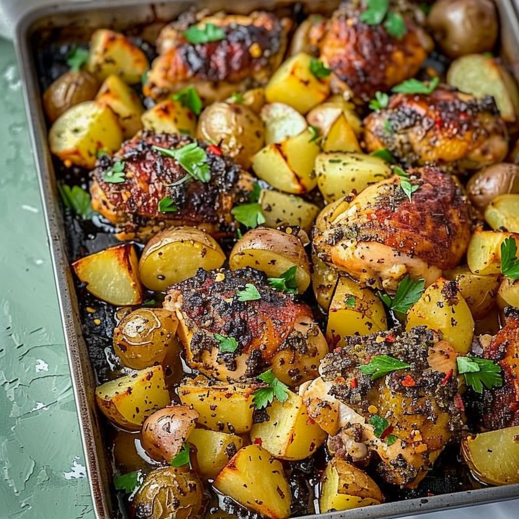 Za'atar Chicken and Potato Sheet Pan Dinner