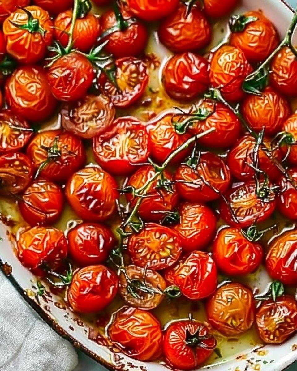 Easy Garlic Roasted Cherry Tomatoes