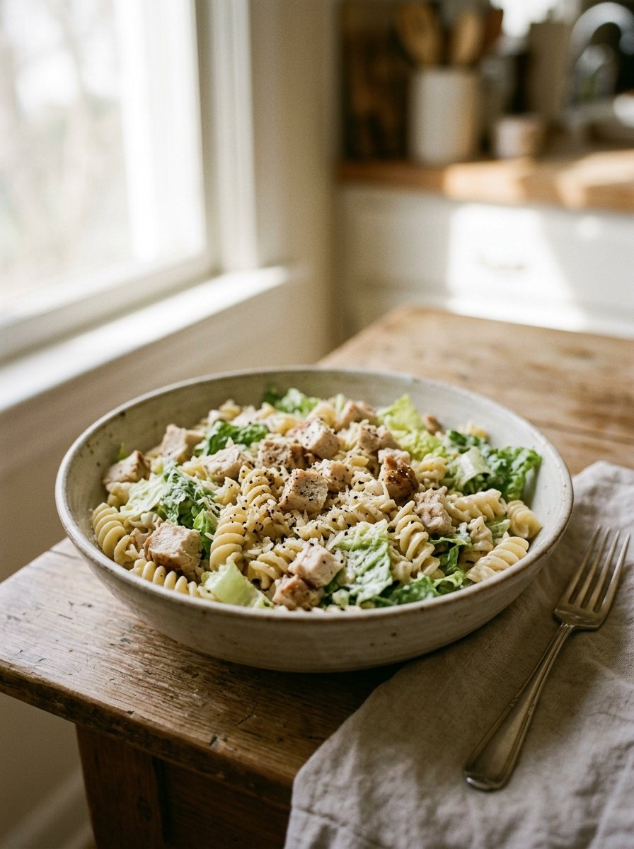 High-Protein Caesar Pasta Salad
