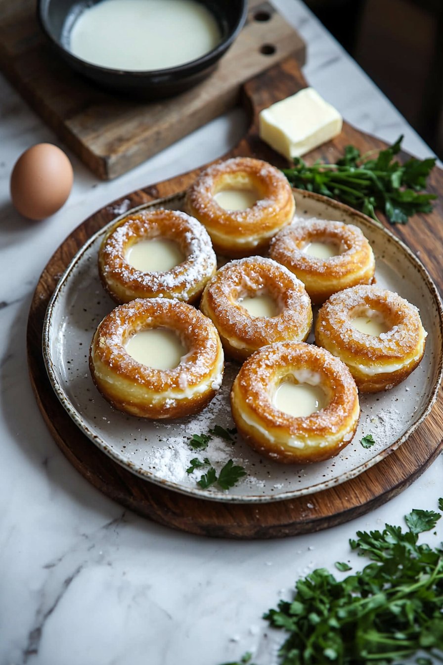 Baked Vanilla Custard Donuts